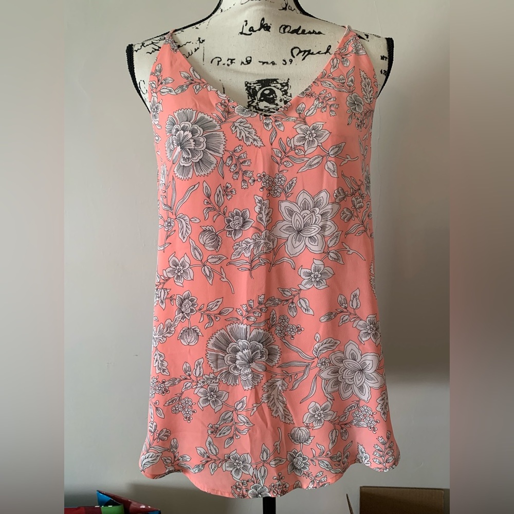 Loft Outlet Floral Cami in Wild Flamingo